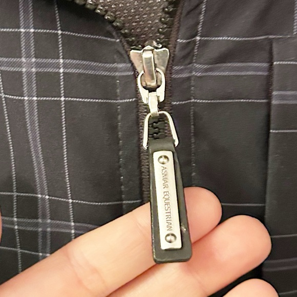 Noel ASMAR EQUESTRIAN The All Weather Rider Jacket Navy WindowPane Plaid SZ: M - Picture 7 of 16